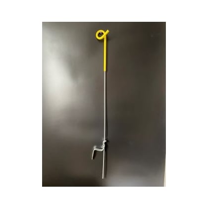 C2Y-10. Metal Pigtail Post With Yellow Plastic Top (10 pack)