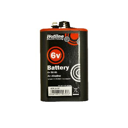 PJ6-50.   6 Volt 50Ah Alkaline Battery for Electric Fence Energisers