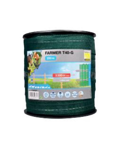 17458GR.  40mm Horizont T40-G Green Polytape (200m)