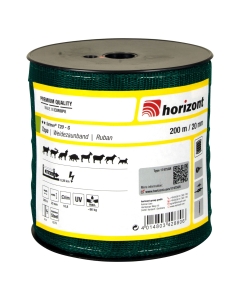 17475GR. 20mm Horizont T20-G Green Polytape (200m)
