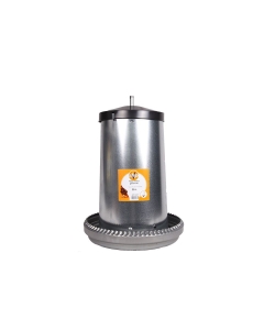 Galvanised Steel Poultry Feeder With Plastic Lid - 25L