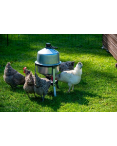 38510002030.  22 Litre Galvanised Tripod Poultry Trap Drinker